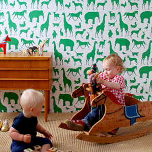 Papeles pintados para decorar dormitorios infantiles. Ferm Living
