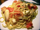 Pici alla Pescatora o Espaguetis con Pescado