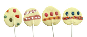 Piruletas de chocolate para una fiesta de cumpleaños