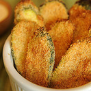 Rodajas de calabacines crujientes.