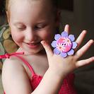 Anillos de fieltro y botones para niñas