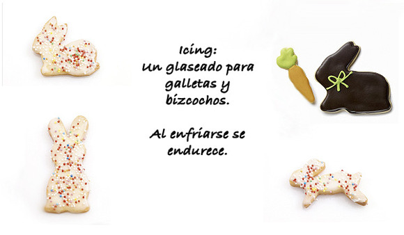 Cobertura de glaseado para galletas, bizcochos y cupcakes.