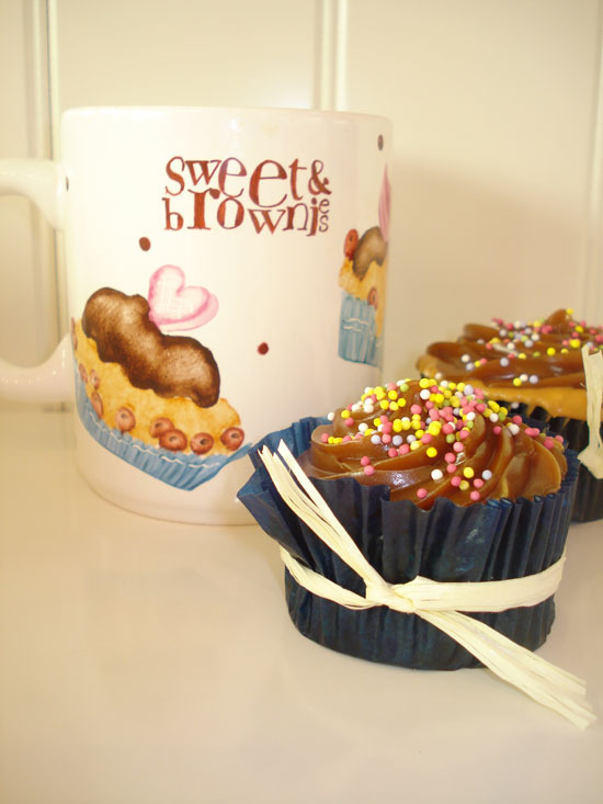 Receta de cupcakes de plátano con dulce de leche