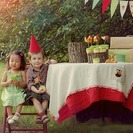 Cumpleaños de gnomos al aire libre