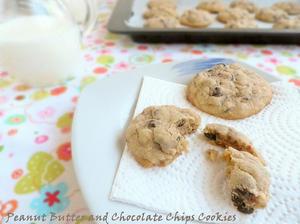 Receta de cookies de mantequilla de cacahuete con pepitas de chocolate