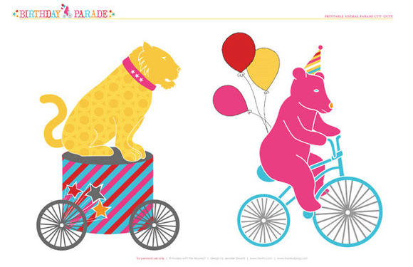 Decoración de papel para un cumpleaños de circo