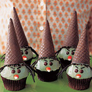 Recetas de Halloween:  Cupcakes con caras de brujas