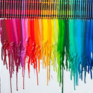 Original cuadro con ceras Crayola