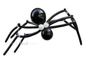 Una graciosa araña de globos