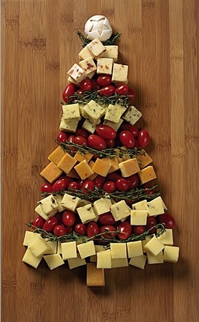 Aperitivo original de queso para Navidad.