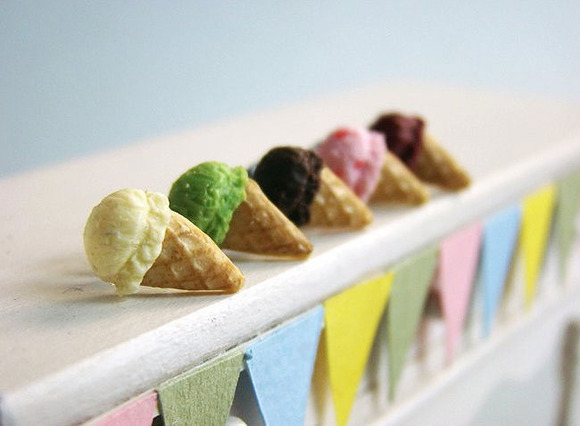 Pendientes con forma de helados de sabores ¡para el verano!