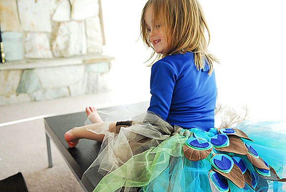Precioso disfraz casero para niñas. Perfecto para el Carnaval 2012.