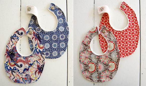 Preciosos baberos de Liberty hechos en casa