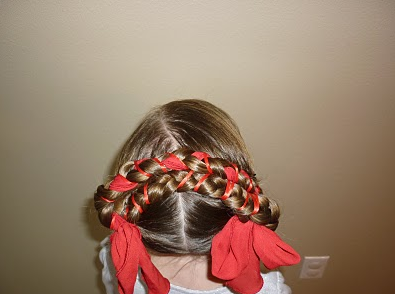 Peinados para niñas. Recogido de trenzas.