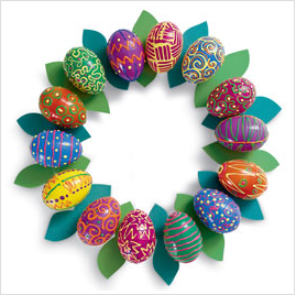 Manualidades para hacer con Niños: Corona o Centro de Mesa de Pascua y Primavera