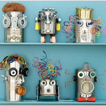 Manualidades para hacer con Niños: Robots Reciclados
