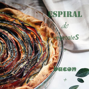 Espiral de vegetales , bacon y mascarpone Espiral de vegetales , bacon y mascarpone