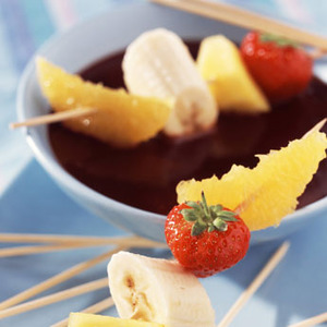 Fondue de chocolate...mmm sana y buenísima!
