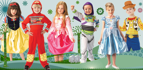 Disfraces disney blancanives, cenicienta, bella