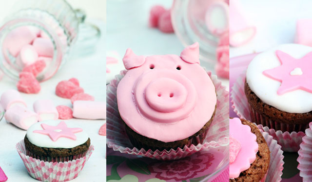 Receta de cupcakes decorados con fondant