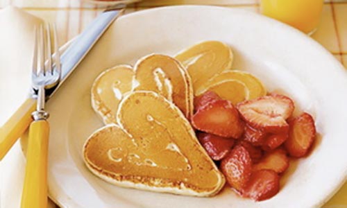Receta de Tortitas en forma de corazon