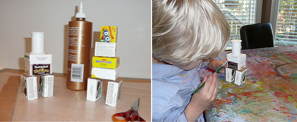 Como hacer robots con cajas de caramelos. Manualidades para niños ... Como hacer robots con cajas de caramelos. Manualidades para niños ...