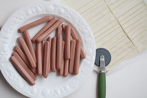Receta de salchichas momia para halloween