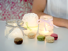 Manualidades de reciclaje: velas con botes de cristal