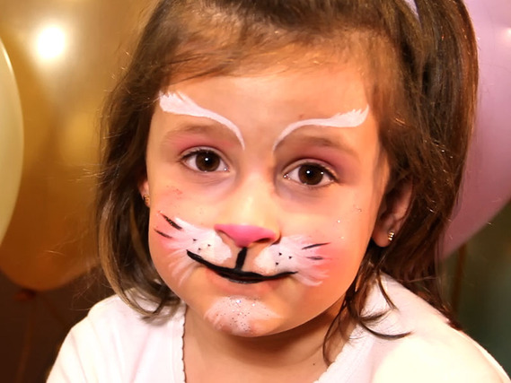 Pintacaras de Gatito para ni&ntilde;os y ni&ntilde;as