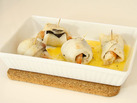 Rollitos de gallo con alga Nori y gambas