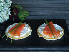 Aperitivos fáciles. Blinis de salmón.