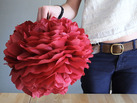 Pompones de papel de seda decorativos.